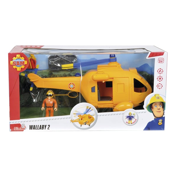 Sam le pompier - helicoptere wallaby 2 - + 1 figurine - fonctions sonores et lumineuses 