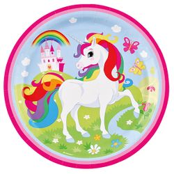 8 assiettes 23cm licorne
