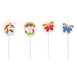 4 Bougies licorne
