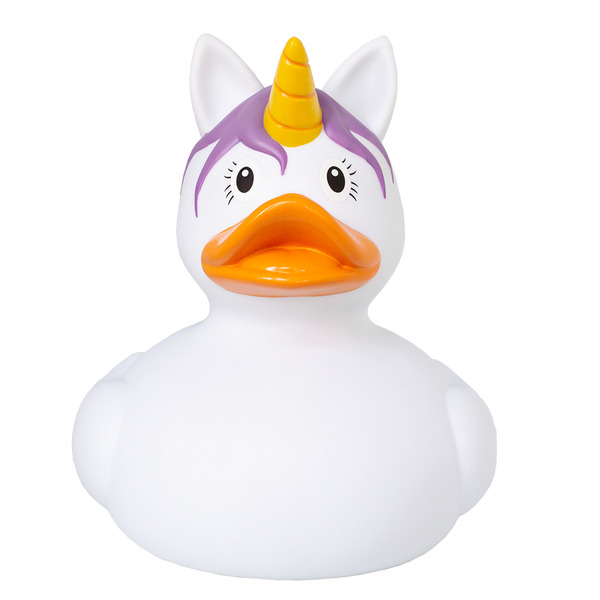 Canard de bain licorne blanc