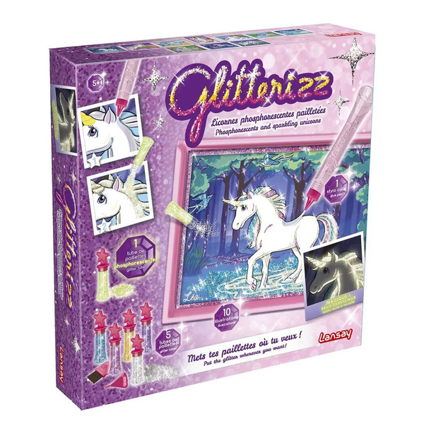 Glitterizz-Licornes phosphorescentes pailletées