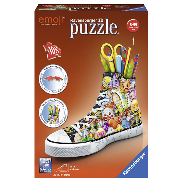 Puzzle 3D - Puzzle 108 Pièces - Sneaker Emoji Ravensburger : King Jouet,  Puzzles 3D Ravensburger - Puzzles
