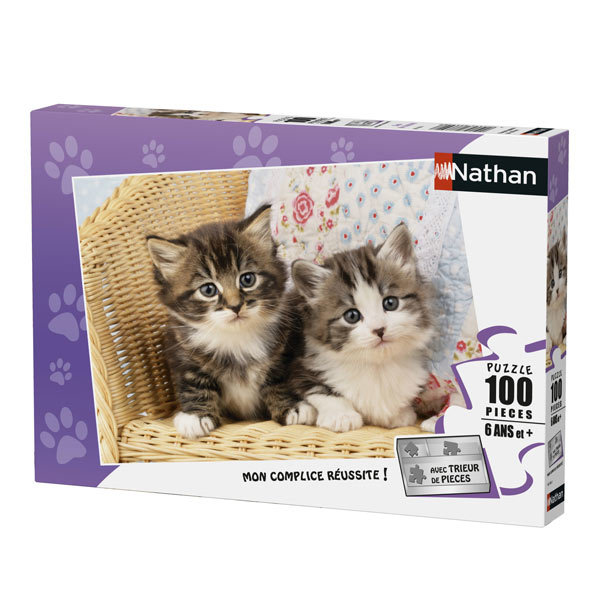 Puzzle 100 pièces duo de chatons