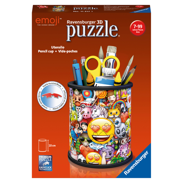 Puzzle 3D pot à crayons 54 pièces emoji