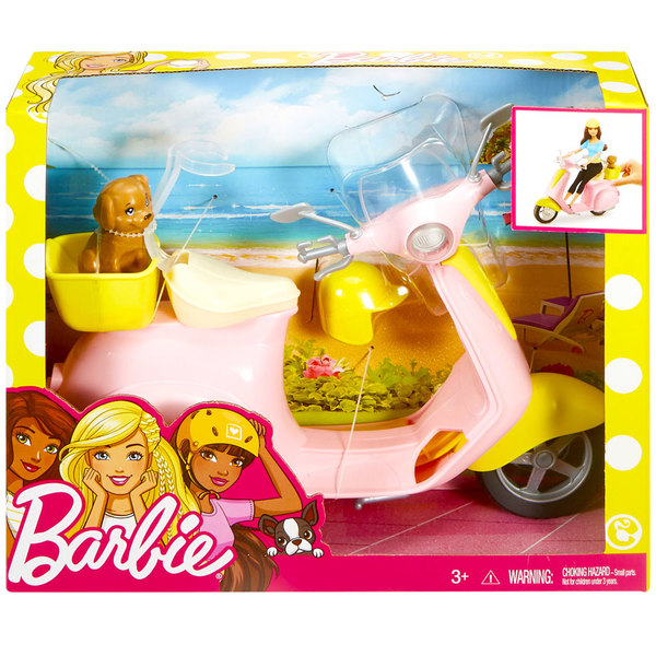 Barbie scooter et son petit chien