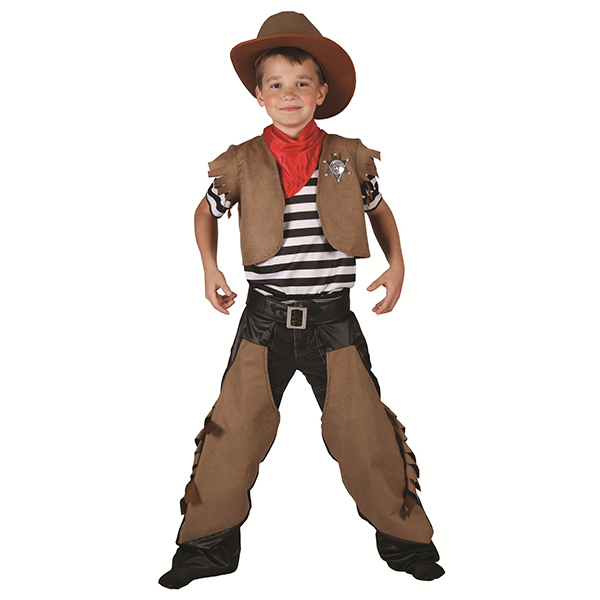 Cowboy brun S 110-120 cm