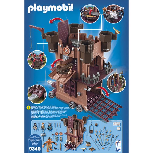 9340 - Tour d attaque mobile des nains Playmobil Knights