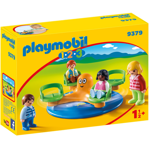 9379 - Playmobil 1.2.3 Enfants et manège