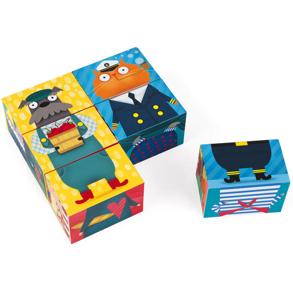 6 cubes Mix et Match chiens et chats