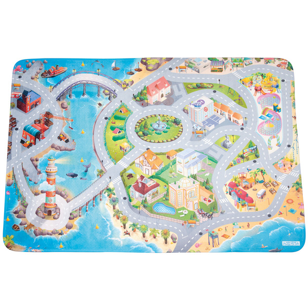 Tapis De Voiture Pour Enfants 150x200 Cm - Antidérapant, Pour Chambre Ou Aire De Jeu