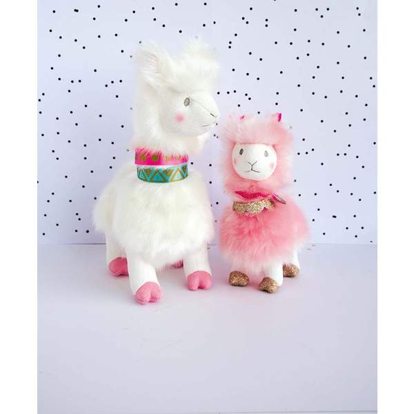 Peluche lama blanc 20 cm