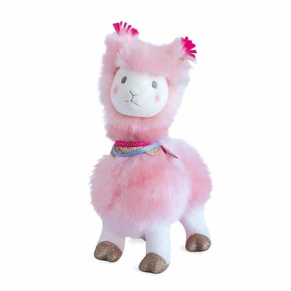 Peluche lama rose 30 cm