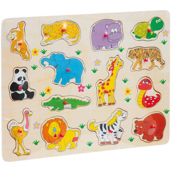 Puzzle en bois avec picots