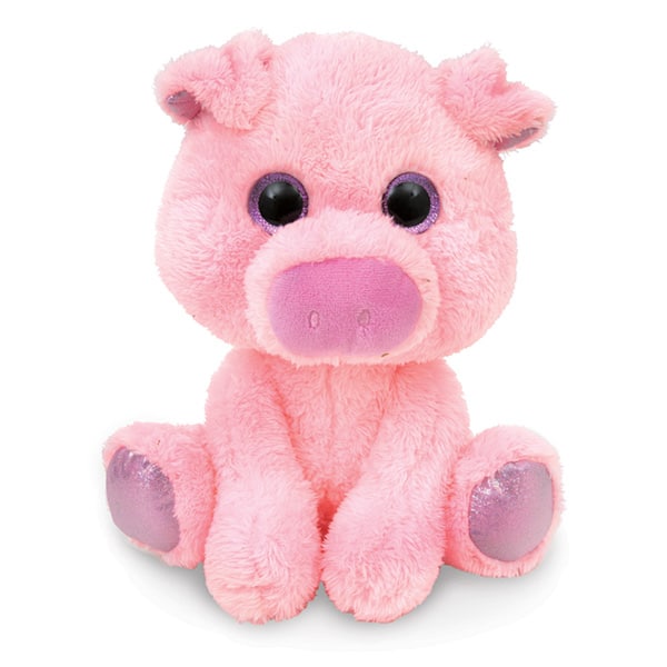 Peluche animal assis yeux brillants