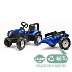Tracteur à pédales New Holland avec remorque
