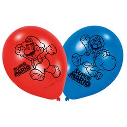 6 Ballons latex Super Mario