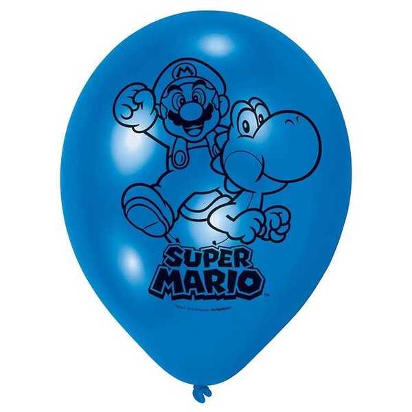 6 Ballons latex Super Mario