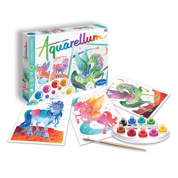 Aquarellum licornes et pégases