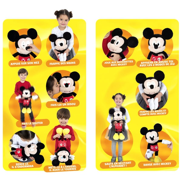 Peluche interactive Mickey émotions