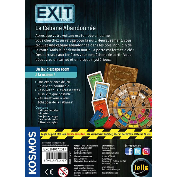 Jeu Exit la cabane abandonnée