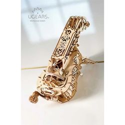 Vielle à roue - Modèle mécanique en bois