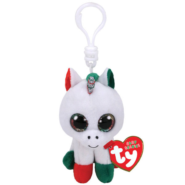 Beanie Boo s - Porte clés Candy Cane la licorne 8 cm