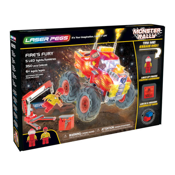 Laser Pegs-Véhicule Monster Rally Fire s Fury