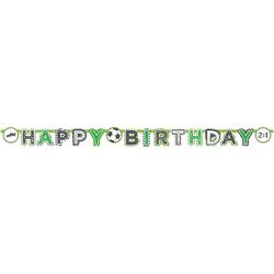 Guirlande Happy Birthday football 2m