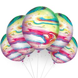 5 LED Ballons Assortis Marble