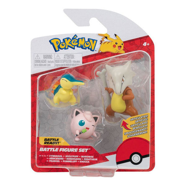 Figurines Pokémon Hericendre Rondoudou et Ossatueur