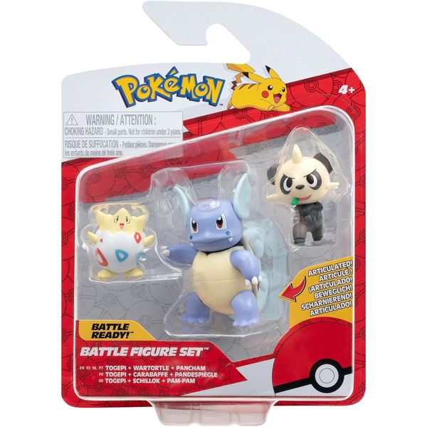 Pokémon pack de 3 figurines Togepi, Carabaffe et Pandespiègle