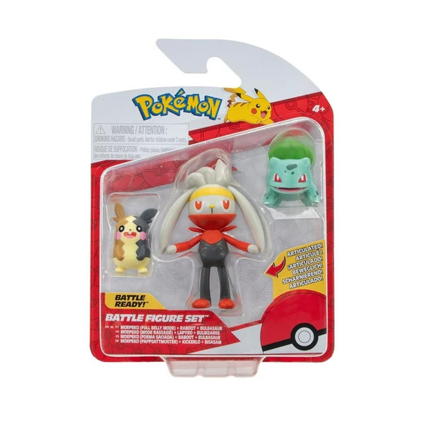 Pack de 3 figurines - Morpeko Lapyro et Bulbizarre