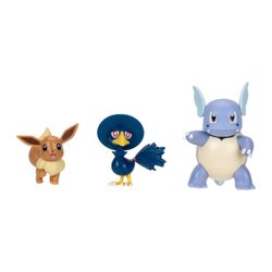 Pack de 3 figurines - Evoli, Carabaffe et Cornèbre