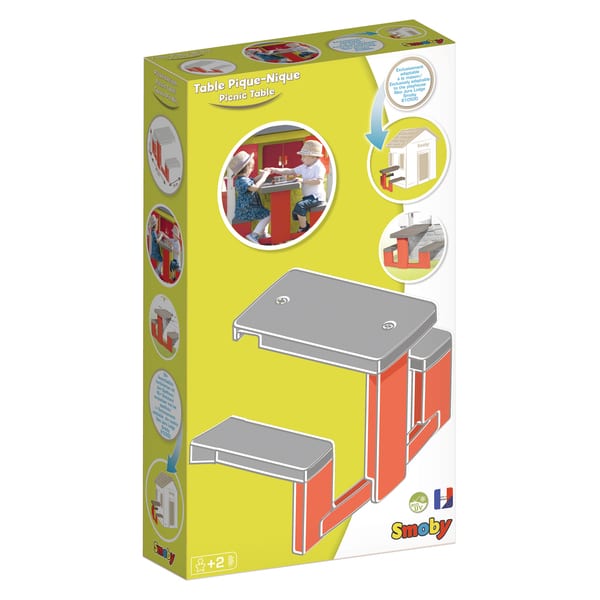 Table de pique-nique Smoby - Accessoire de maison - Anti-UV - 81 x