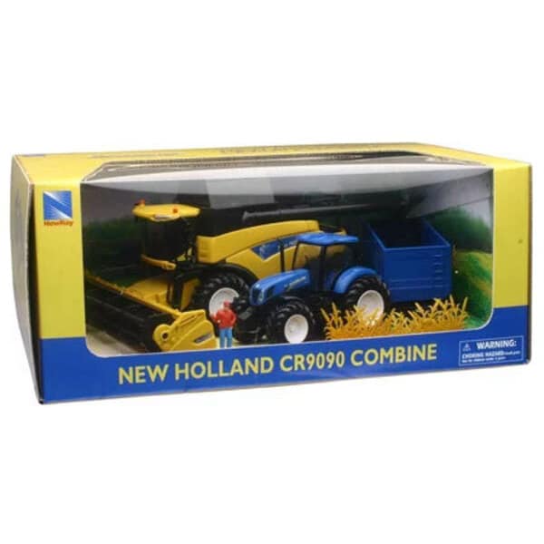 Coffret moissonneuse batteuse New Hollad et son tracteur remorque