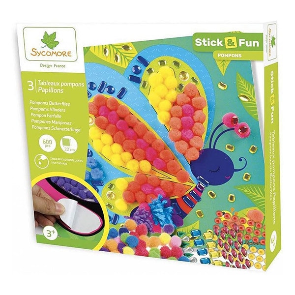 Stick n Fun Tableaux pompoms papillons