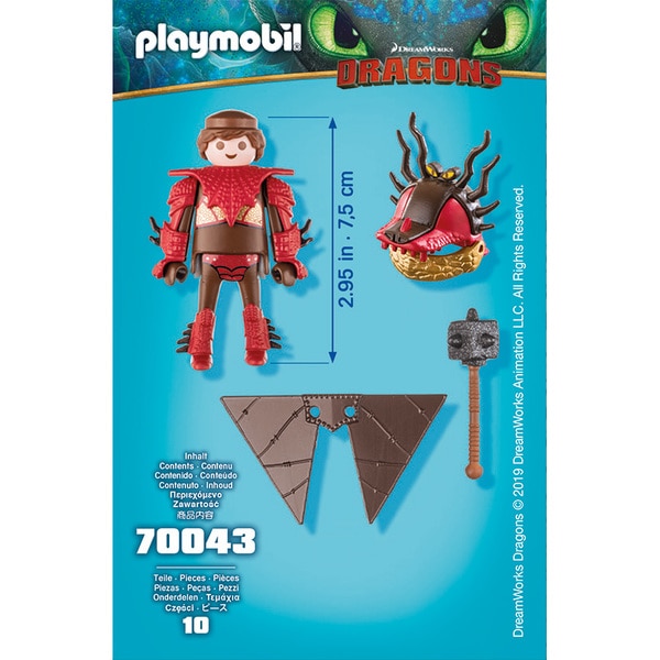 70043 - Playmobil Dragons 3 - Rustik en combinaison de vol