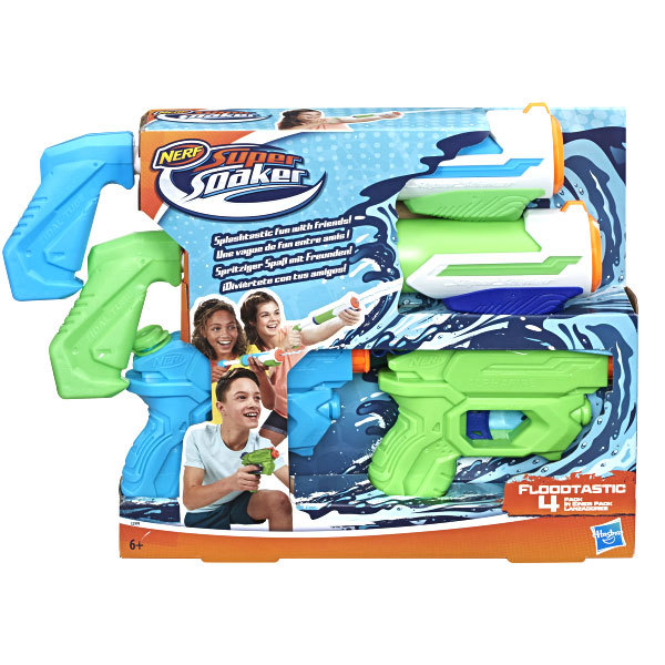 Pistolets à eau Pack de 4 Nerf Super Soaker Floodtastic