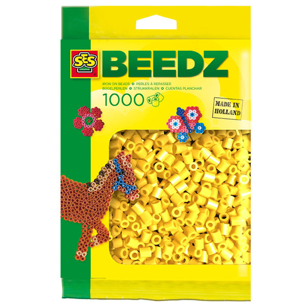 Sachet 1000 perles jaunes