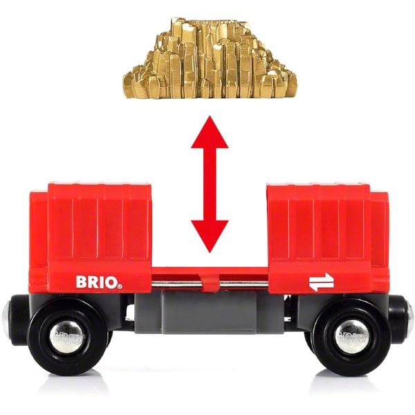 Brio World 33938-Wagon Cargo rouge