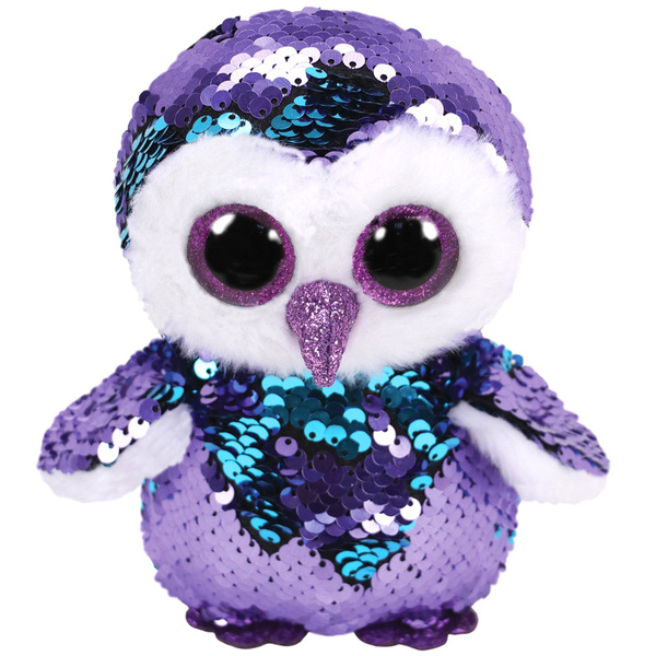 Flippables-Peluche à sequins Moonlight le hibou 23 cm