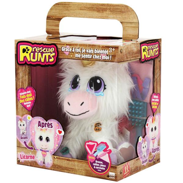 Peluche licorne Rescue Runts