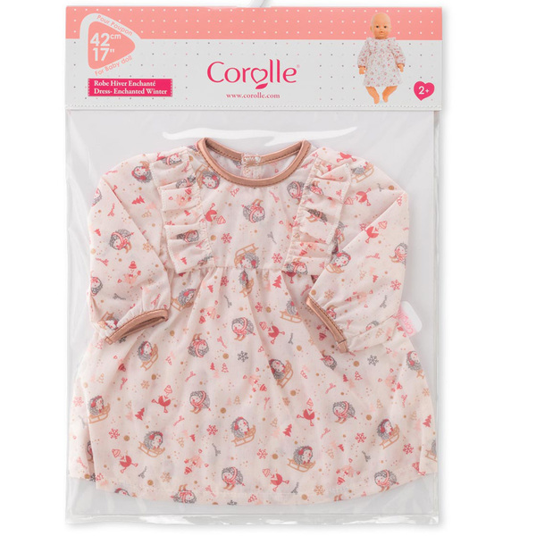 Robe Rose Manches Longues Pour Poupon Corolle 42 Cm - Vêtement Doux Et Facile à Enfiler - Dès 2 Ans