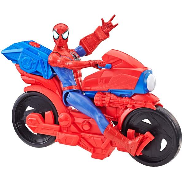 Figurine Spiderman 30 cm et sa moto Power Cycle - Titan Hero Series