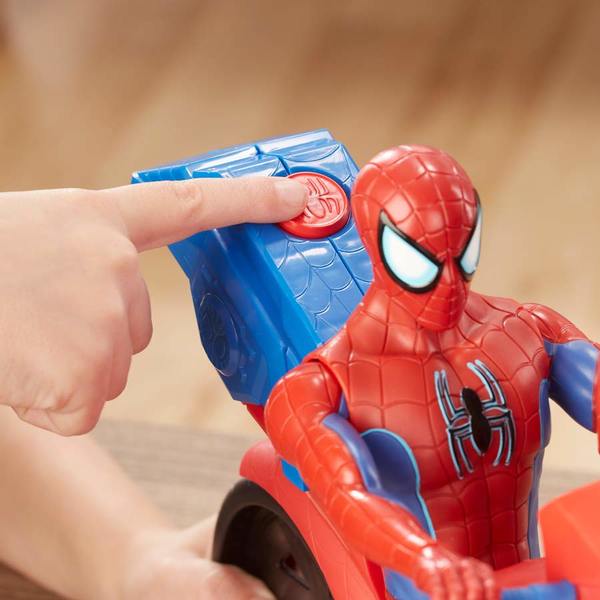 Figurine Spiderman 30 cm et sa moto Power Cycle - Titan Hero Series