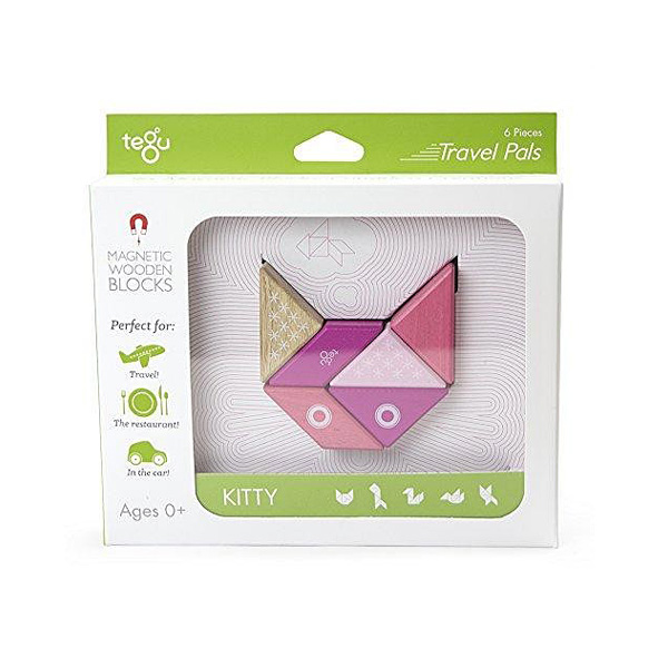 Blocs de bois Tegu Pocket aimanté Buddy Chaton Asmokids : King Jouet ...