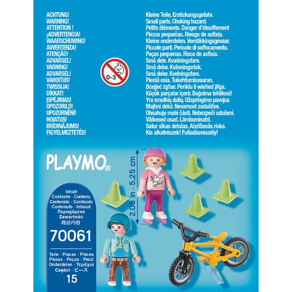 70061 - Playmobil Special Plus - Enfants avec vélo et rollers