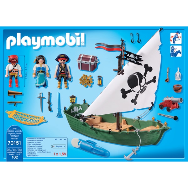 70151 - Playmobil Pirates - Chaloupe et moteur submersible