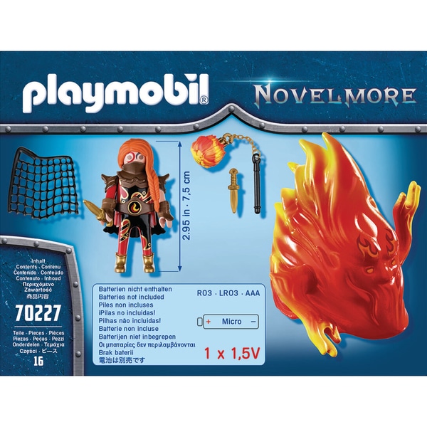 Playmobil 71213 Chevalier Burnham Raider avec Cheval de feu - Novelmore -  avec Un Personnage, Un Cheval et des Accessoires - Chevalier - Histoire 