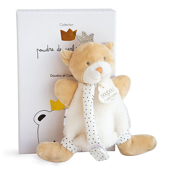 Doudou attache sucette ours petit roi